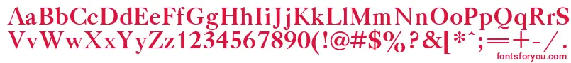 フォントGazetaTitulBold.001.001 – 白い背景に赤い文字