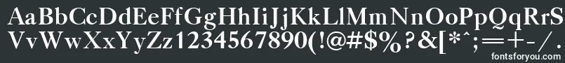 フォントGazetaTitulBold.001.001 – 黒い背景に白い文字