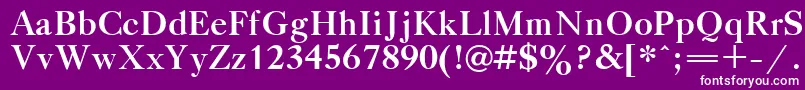 フォントGazetaTitulBold.001.001 – 紫の背景に白い文字