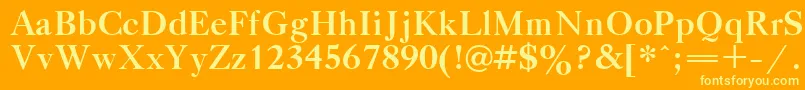 GazetaTitulBold.001.001 Font – Yellow Fonts on Orange Background