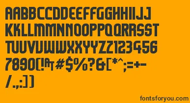 Komikazoom font – Black Fonts On Orange Background