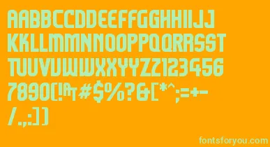 Komikazoom font – Green Fonts On Orange Background