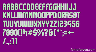 Komikazoom font – Green Fonts On Purple Background