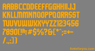 Komikazoom font – Orange Fonts On Gray Background