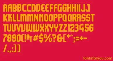 Komikazoom font – Orange Fonts On Red Background