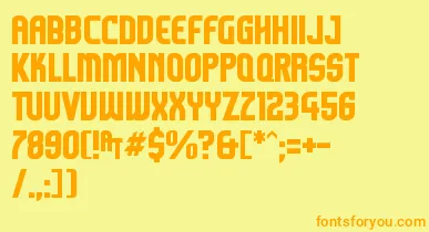 Komikazoom font – Orange Fonts On Yellow Background