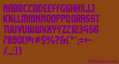 Komikazoom font – Purple Fonts On Brown Background
