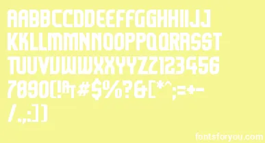 Komikazoom font – White Fonts On Yellow Background