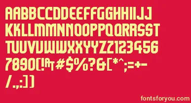 Komikazoom font – Yellow Fonts On Red Background