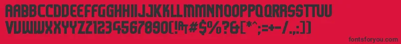 Komikazoom Font – Black Fonts on Red Background