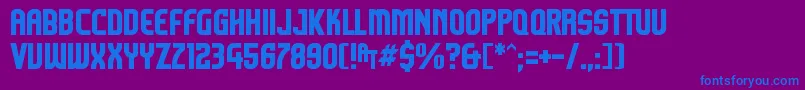 Komikazoom Font – Blue Fonts on Purple Background