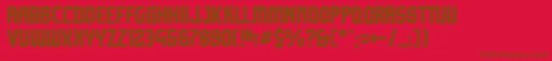 fuente Komikazoom – Fuentes Marrones Sobre Fondo Rojo