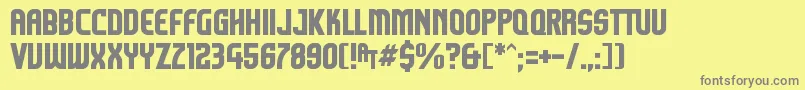 Komikazoom Font – Gray Fonts on Yellow Background