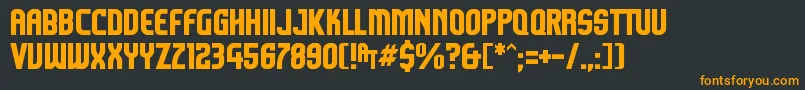 Komikazoom Font – Orange Fonts on Black Background