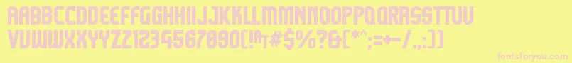 Komikazoom Font – Pink Fonts on Yellow Background