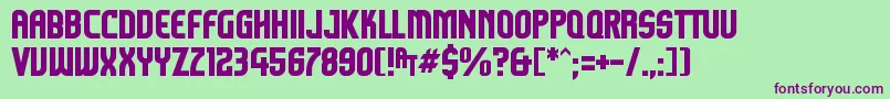 Komikazoom Font – Purple Fonts on Green Background