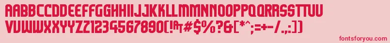 Komikazoom Font – Red Fonts on Pink Background