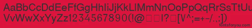 D231 Font – Black Fonts on Red Background