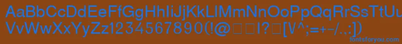 D231 Font – Blue Fonts on Brown Background