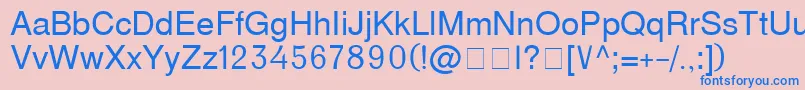 D231 Font – Blue Fonts on Pink Background