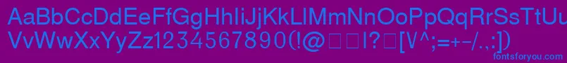 Шрифт D231 – синие шрифты на фиолетовом фоне