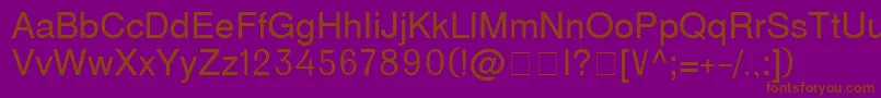 D231 Font – Brown Fonts on Purple Background