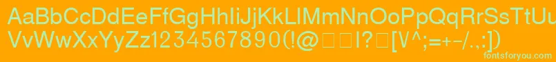 D231 Font – Green Fonts on Orange Background