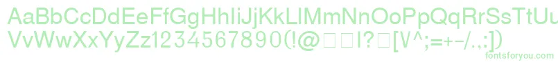 D231 Font – Green Fonts on White Background