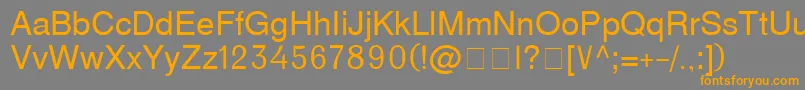 D231 Font – Orange Fonts on Gray Background