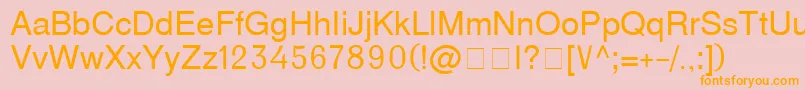 D231 Font – Orange Fonts on Pink Background