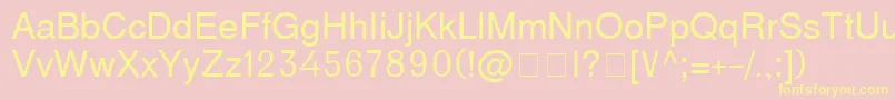 D231 Font – Yellow Fonts on Pink Background