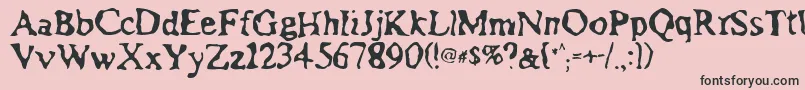 Assimilation Font – Black Fonts on Pink Background