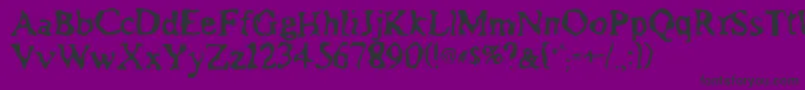 Assimilation Font – Black Fonts on Purple Background