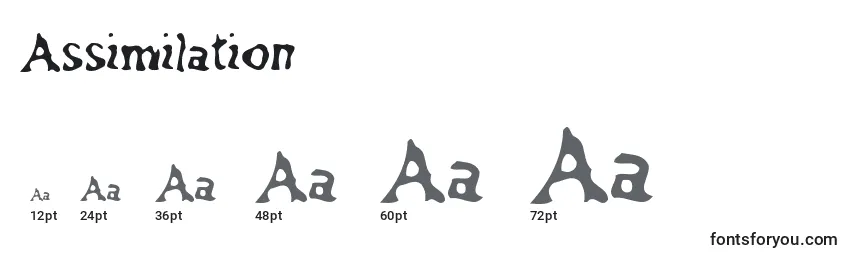 Assimilation Font Sizes