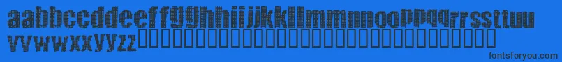 Greatvengeance Font – Black Fonts on Blue Background