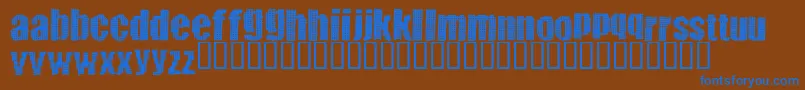 Greatvengeance Font – Blue Fonts on Brown Background