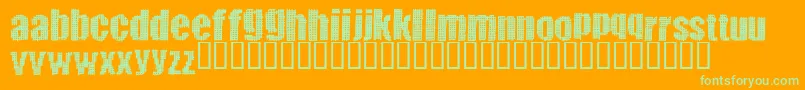 Greatvengeance Font – Green Fonts on Orange Background