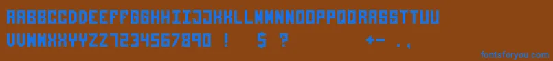 Giantypo Font – Blue Fonts on Brown Background