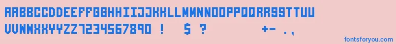 Giantypo-fontti – siniset fontit vaaleanpunaisella taustalla
