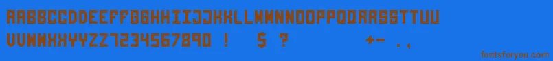 Giantypo Font – Brown Fonts on Blue Background