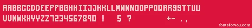 Giantypo Font – Pink Fonts on Red Background