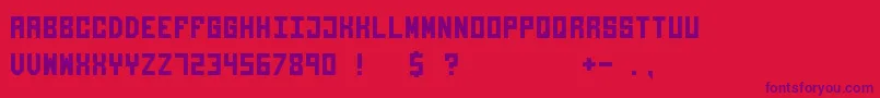 Giantypo Font – Purple Fonts on Red Background