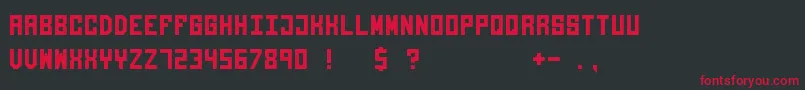 Giantypo Font – Red Fonts on Black Background