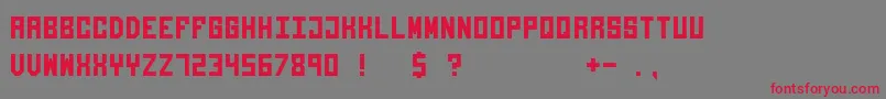 Giantypo Font – Red Fonts on Gray Background
