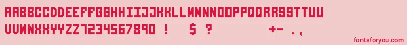 Giantypo Font – Red Fonts on Pink Background