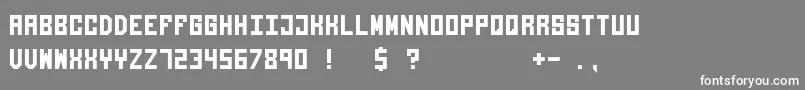 フォントGiantypo – 灰色の背景に白い文字