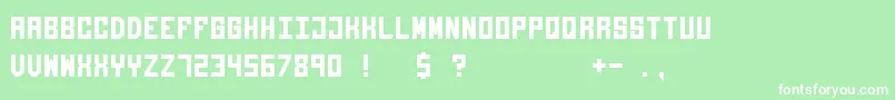 Giantypo Font – White Fonts on Green Background