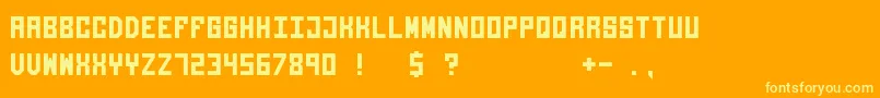 Giantypo Font – Yellow Fonts on Orange Background