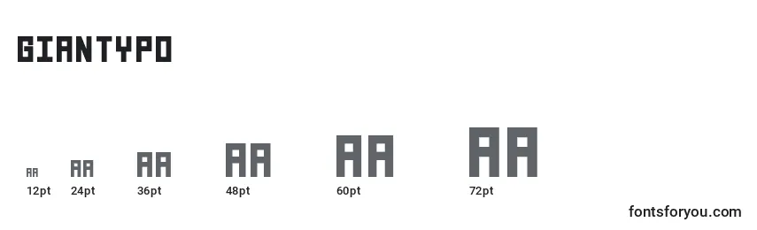 Giantypo Font Sizes