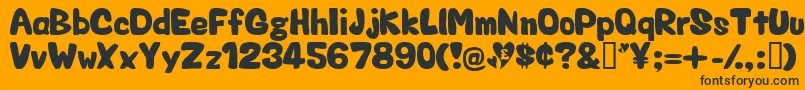 Valentin Font – Black Fonts on Orange Background